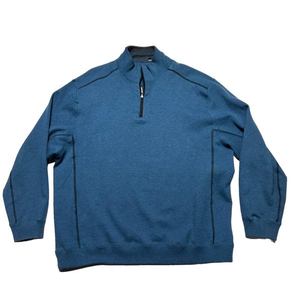 Tour Play 1/4 Zip Sweatshirt Mena XXL Blue Pullover Long Sleeve Golf Casual 2XL - Picture 1 of 8